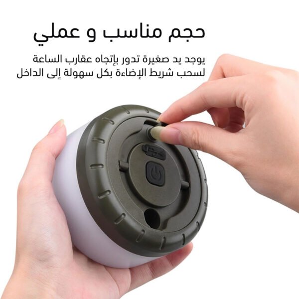 ⁦عرض 2 اضاءة التخييم قابلة للشحن ومضادة للماء⁩ - الصورة ⁦2⁩