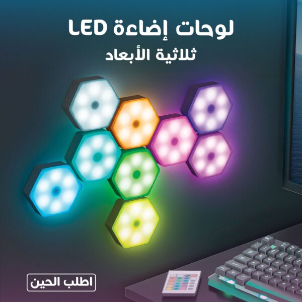 ⁦لوحات اضاءة ثلاثية الابعاد LED⁩ - الصورة ⁦5⁩